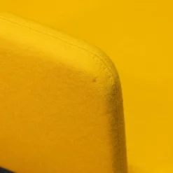 Girsberger Einzelstühle|Mehrzweckstuhl Pepe Filzbezug Gelb Kufengestell Verchromt