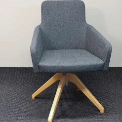 Wagner Living Einzelstühle|Mehrzweckstuhl W-Cube 1 Filzstoff Gestell Eiche Natur Geölt