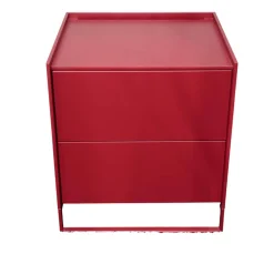 Möller Design Nachttische|Nachtkommode Lean Box Lack Matt 370 Purple Rot Mit Kabelfuge