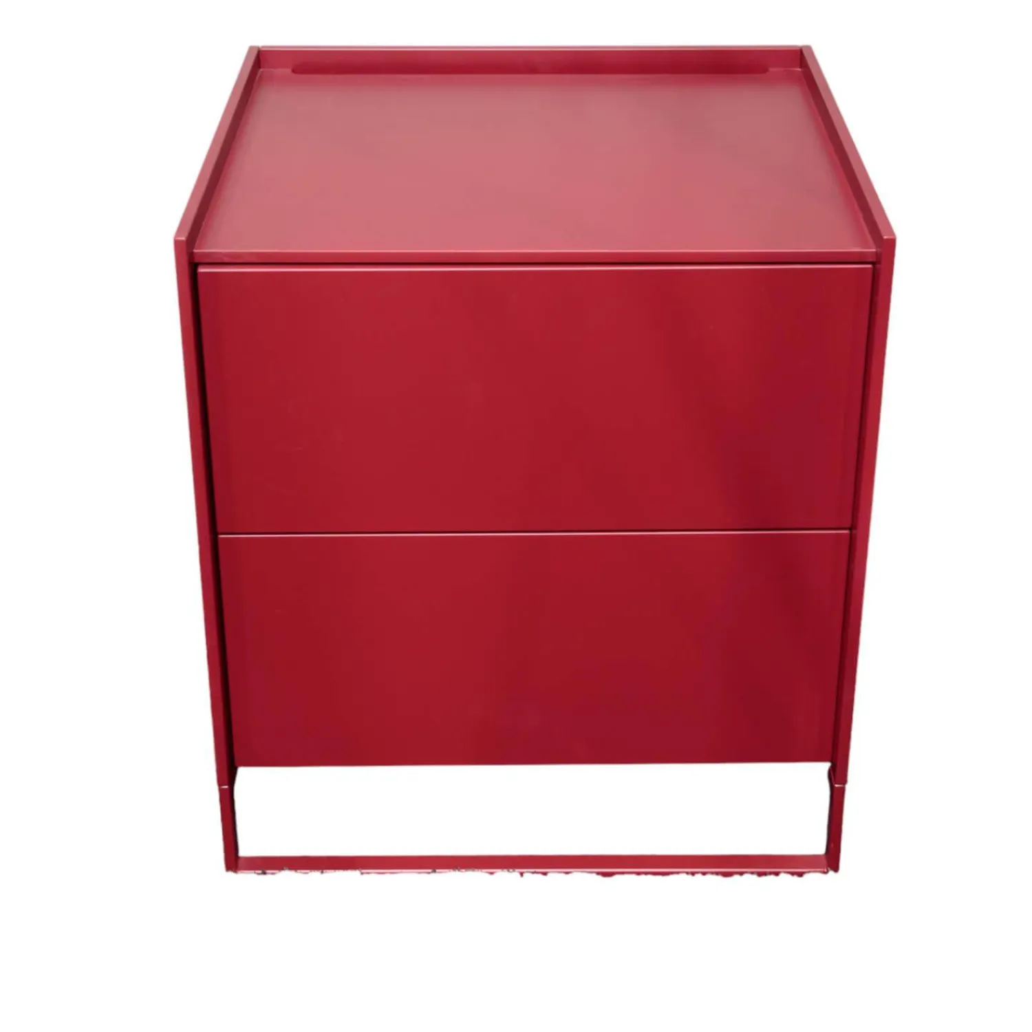 Möller Design Nachttische|Nachtkommode Lean Box Lack Matt 370 Purple Rot Mit Kabelfuge