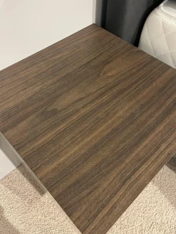 Novamobili Nachttische|Nachtkommode Living 2023 Lack Visone Matt Grau Innen Perla 46 Abdeckplatte 72 Noce