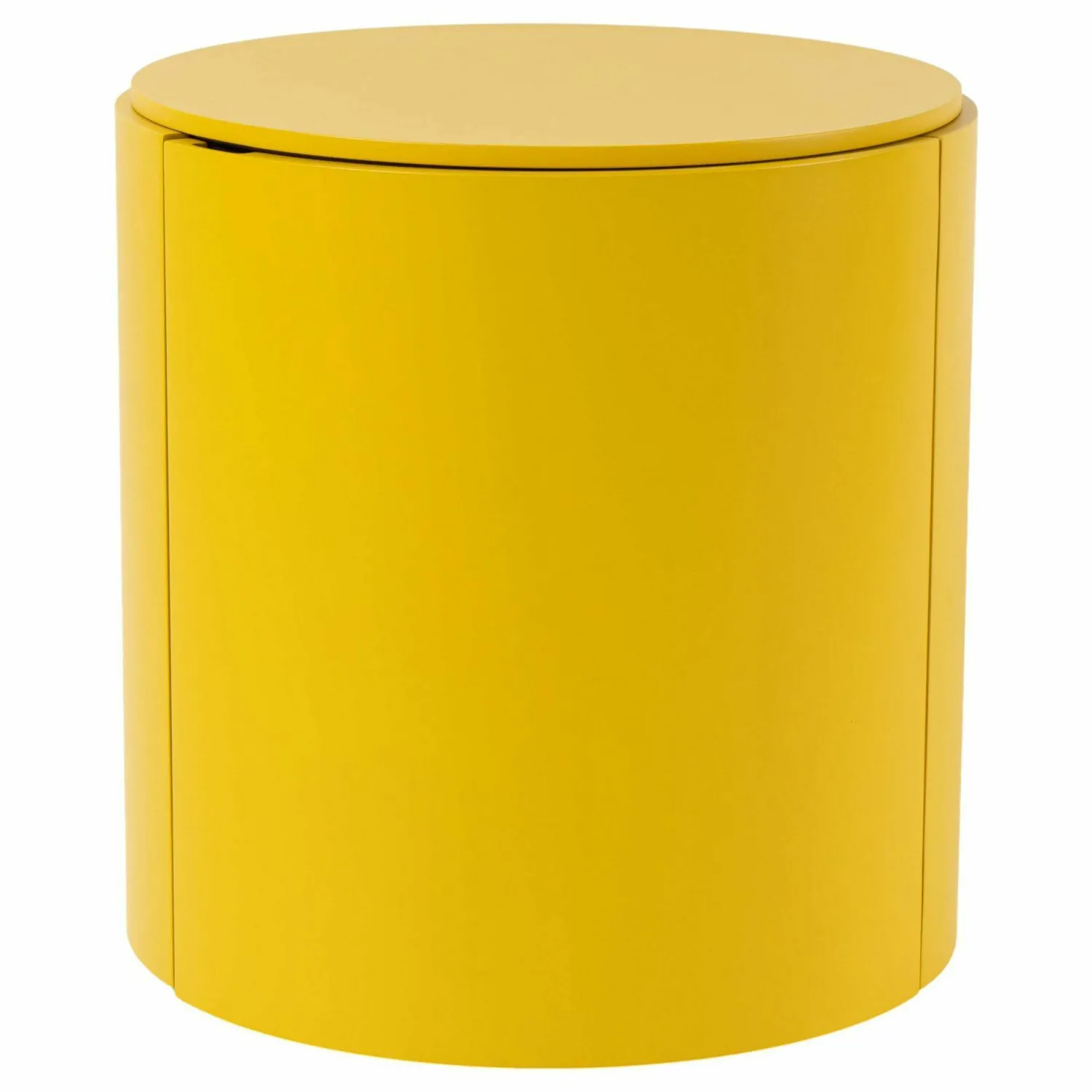 Lema Nachttische|Nachtkommode Top Platte Lack LCT 462 Senape Gelb Innen Eiche Wärmebehandelt