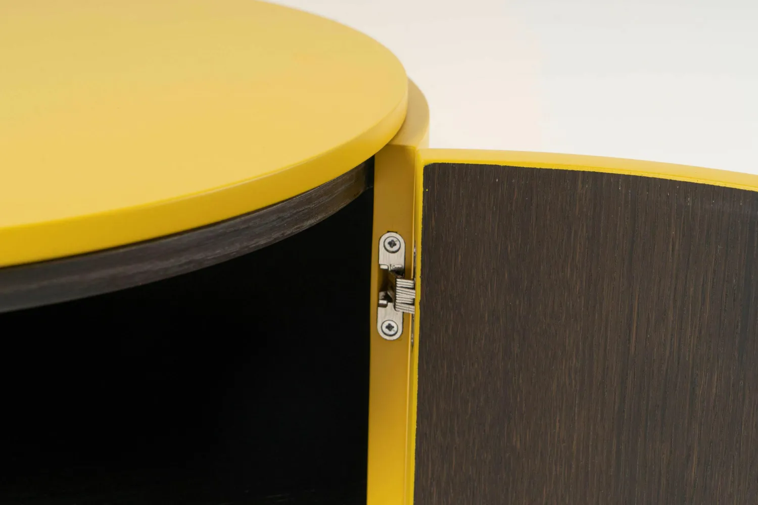 Lema Nachttische|Nachtkommode Top Platte Lack LCT 462 Senape Gelb Innen Eiche Wärmebehandelt