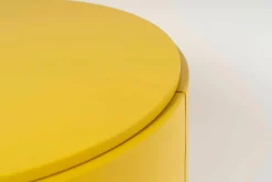 Lema Nachttische|Nachtkommode Top Platte Lack LCT 462 Senape Gelb Innen Eiche Wärmebehandelt