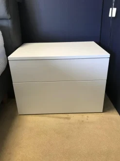 Venier Nachttische|Nachttisch Aliante Basic Bianco Assoluto Matt Weiß