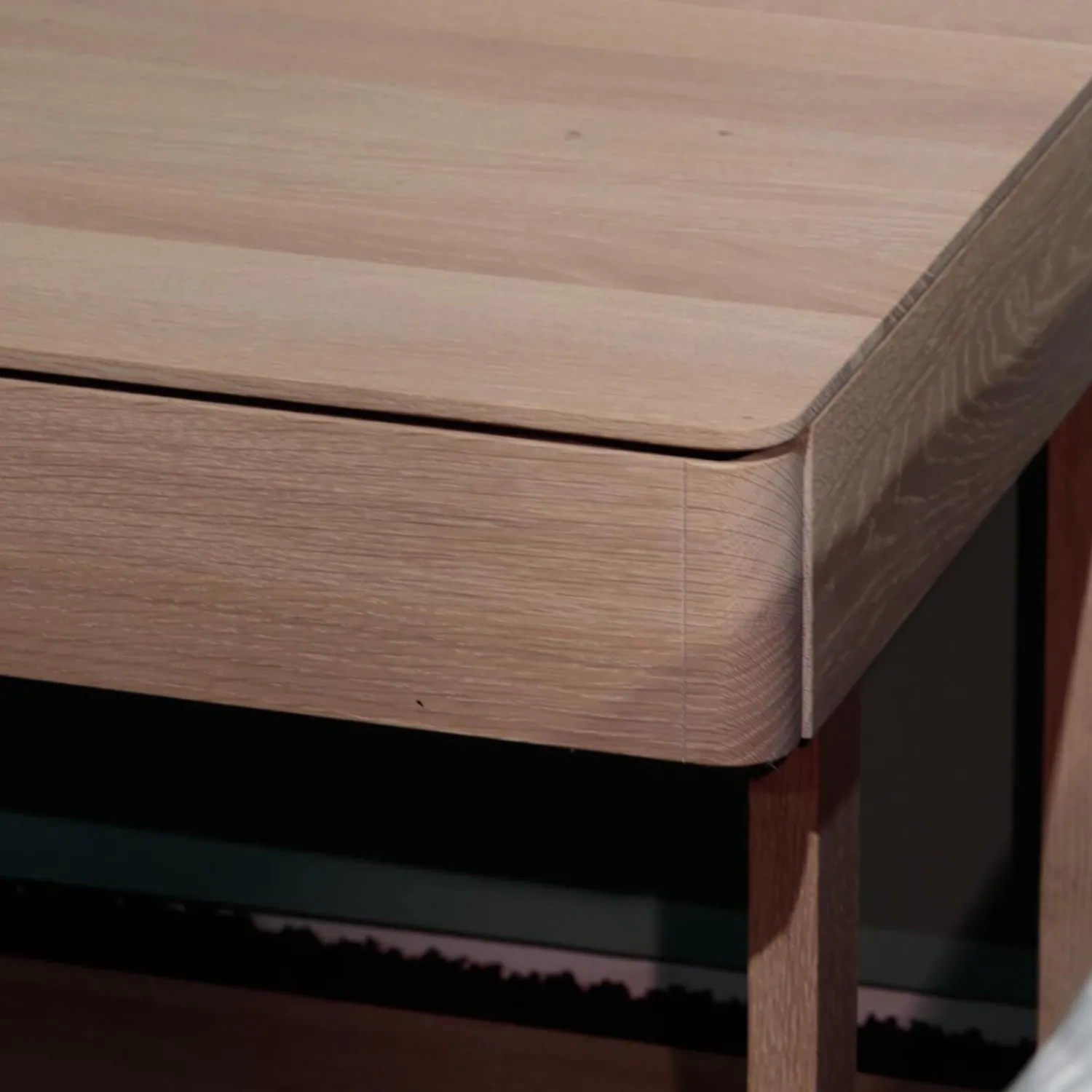 Team 7 Nachttische|Nachttisch Float Eiche Weißöl Mit 2 Kufen Und 1 Lade