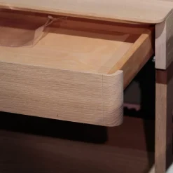 Team 7 Nachttische|Nachttisch Float Eiche Weißöl Mit 2 Kufen Und 1 Lade