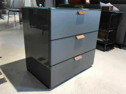 Hülsta Nachttische|Nachttisch Multi Varis Nussbaum Abdeckplatte Glas