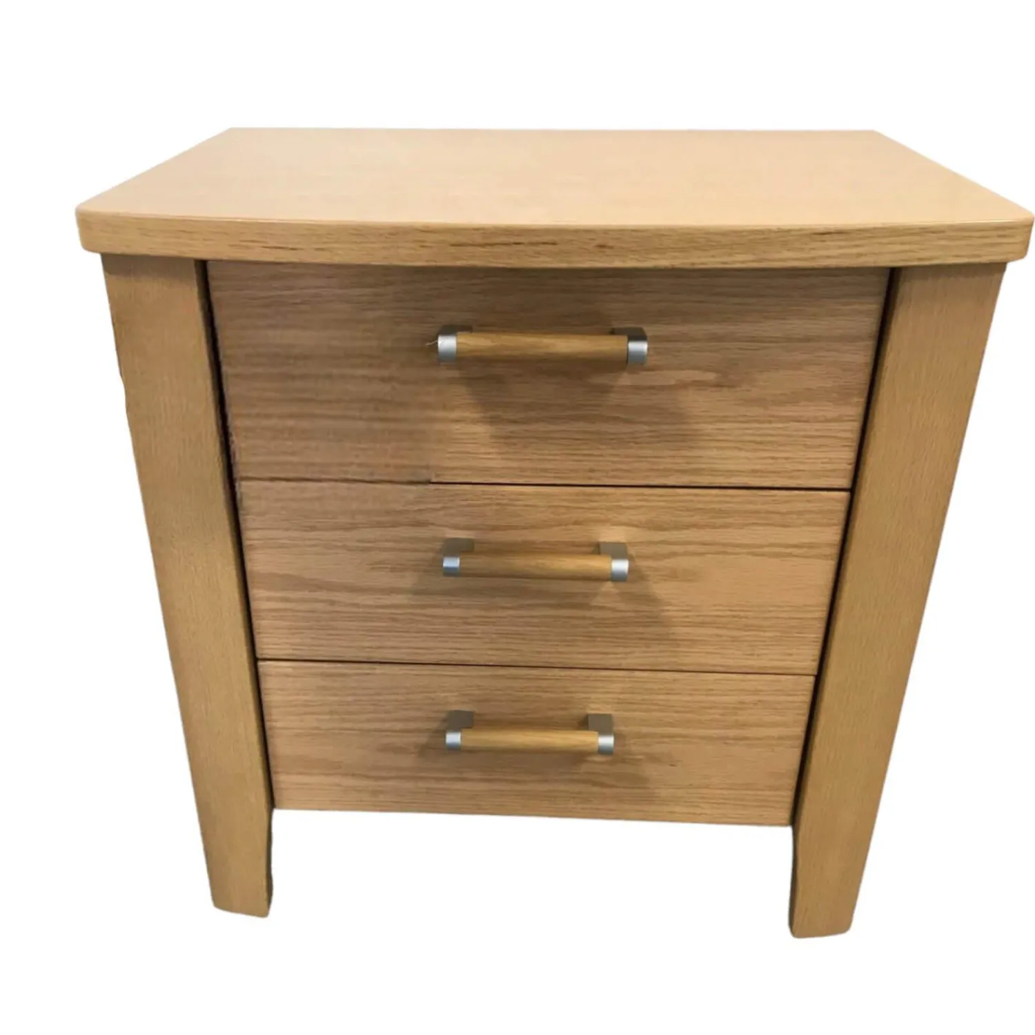 Nolte Nachttische|Nachttisch Rubin Eiche Natur Funiert Mit 3 Schubkästen