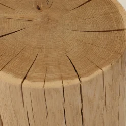 Team 7 Beistelltische|Naturholzzylinder Eiche Silber Dreiteilig