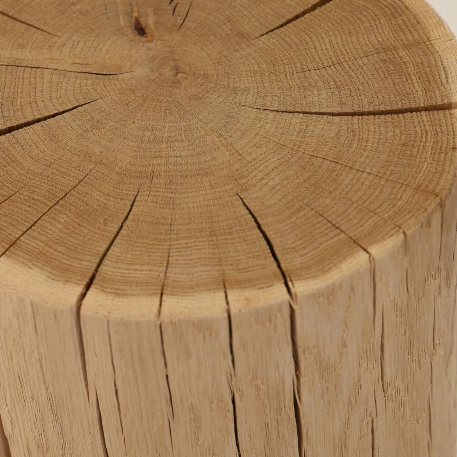 Team 7 Beistelltische|Naturholzzylinder Eiche Silber Dreiteilig