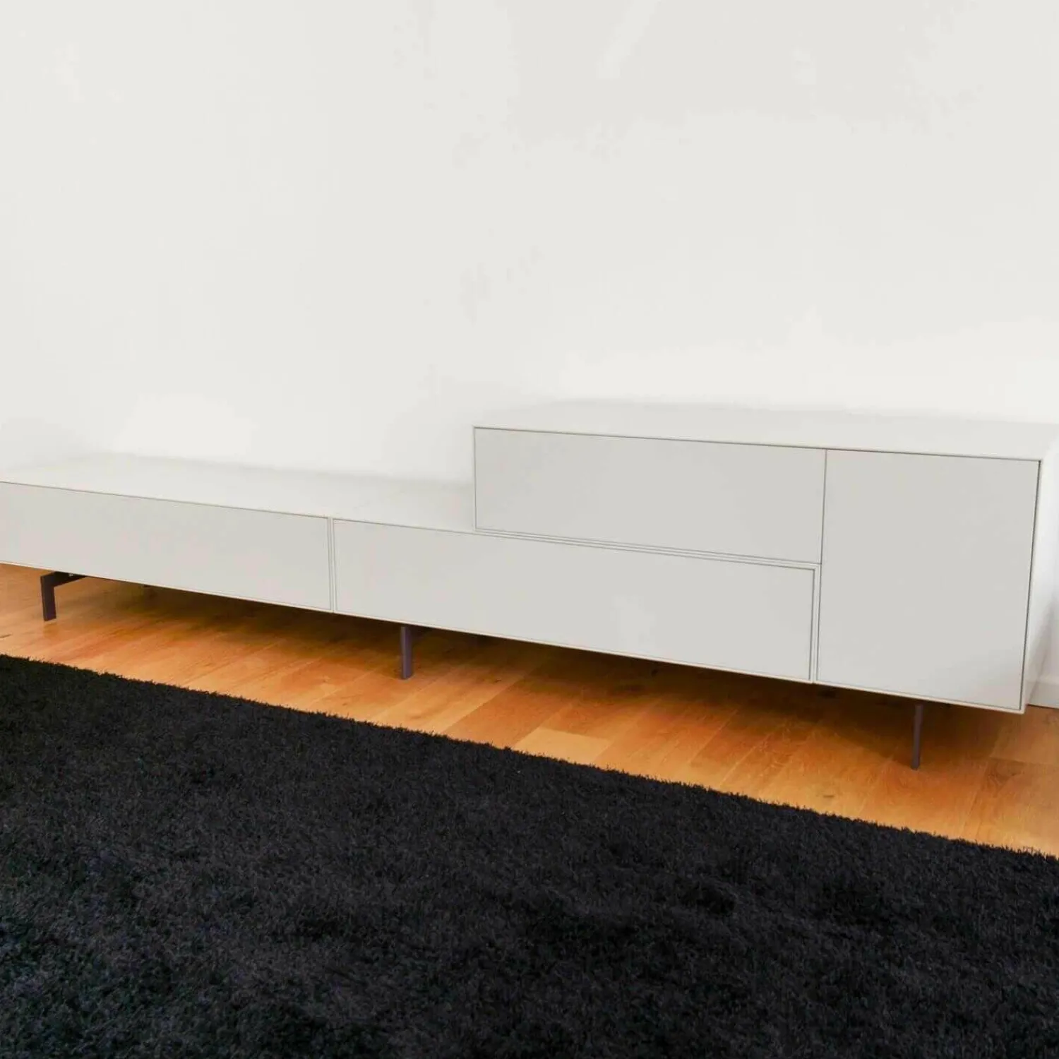 Piure Wohnwände & Tv-Lowboards|Nex Box TV-Kombination Lack Matt Lichtgrau