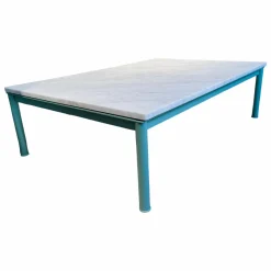 Cassina Couchtische|Outdoor Couchtisch LC10 Marmor Carrara Gestell Stahl Grün Texturiert