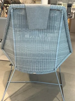 Cane Line Loungemöbel|Outdoor Highbacksessel Breeze Fasergeflecht Grau Stahlgestell Grau Verzinkt