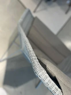 Cane Line Loungemöbel|Outdoor Highbacksessel Breeze Fasergeflecht Grau Stahlgestell Grau Verzinkt