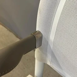 B&B Italia Gartenstühle|Outdoor Klappstuhl Mirto Stoff 2445102 Stige Weiß Natur Gestell 0186V Weiß Lackiert