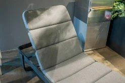 Cane Line Gartenliegen|Outdoor Liege Cut AirTouch Grey Grau Gestell Aluminium Dark Grey Dunkelgrau Mit Verstellbarer Ruckenlehne