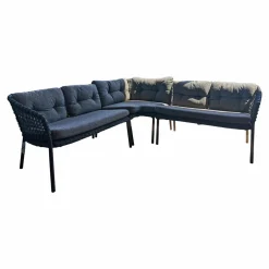 Cane Line Loungemöbel|Outdoor Loungegruppe Ocean Soft Rope Dark Grey Dunkelgrau Inklusive Kissensatz