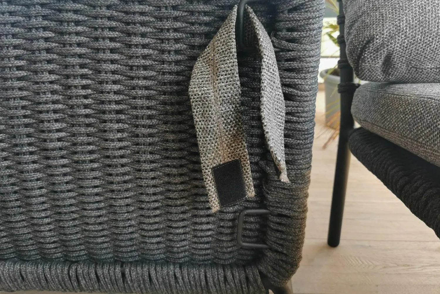 Cane Line Loungemöbel|Outdoor Loungegruppe Ocean Soft Rope Dark Grey Dunkelgrau Inklusive Kissensatz