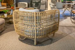 Cane Line Loungemöbel|Outdoor Loungesessel Nest Stoff Natte Light Grey Hellgrau Gestell Aluminiumrahmen Außen Weave