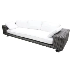 DEDON Loungemöbel|Outdoor Sofa 3 Sitzer Paros Farbe Silt Mit Kissenset Dry+ Plush Farben Linen Off White Inklusive Rolle