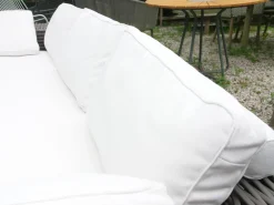DEDON Loungemöbel|Outdoor Sofa 3 Sitzer Paros Farbe Silt Mit Kissenset Dry+ Plush Farben Linen Off White Inklusive Rolle