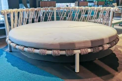 Cassina Loungemöbel|Outdoor Sofa Trampoline 561 Stoff Egadi Argento Seil Teipan mit 9 Kissen