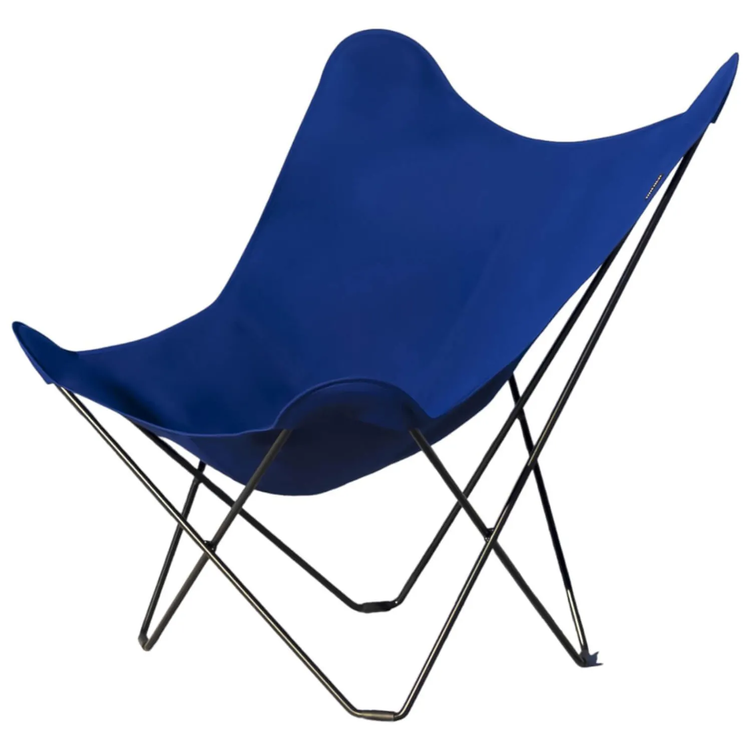Cuero Design Einzelstühle|Outdoor Stuhl Sunshine Mariposa Sunbrella Stoff Atlantikblau Blau Gestell Stahl Schwarz