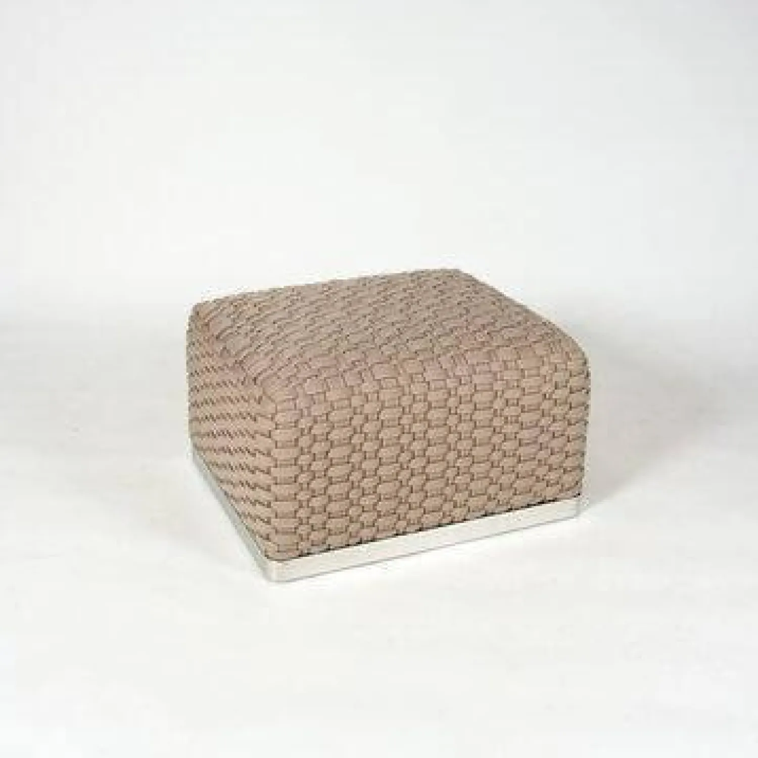 Flexform Hocker & Sitzsäcke|Outdoorhocker Phuket Geflecht Kordel Beige Füße Elektropoliert