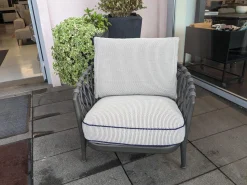B&B Italia Loungemöbel|Outdoorsessel Erica Stoff Elisir 820 Blau Creme