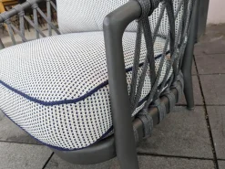 B&B Italia Loungemöbel|Outdoorsessel Erica Stoff Elisir 820 Blau Creme