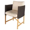 Kettal Gartenstühle|Outdoorsessel Giro Geflecht Woodland Saga Gestell Teakholz Kissen Stoff Laminat Dry Sand