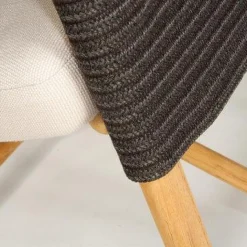 Kettal Gartenstühle|Outdoorsessel Giro Geflecht Woodland Saga Gestell Teakholz Kissen Stoff Laminat Dry Sand