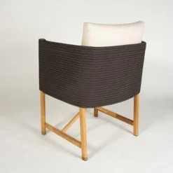 Kettal Gartenstühle|Outdoorsessel Giro Geflecht Woodland Saga Gestell Teakholz Kissen Stoff Laminat Dry Sand