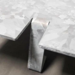 Weiß Gartentische|Outdoortisch Stahl Aus Einem Stück Lasergeschnitten und Feuerverzinkt