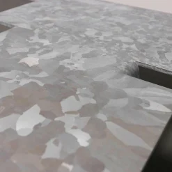 Weiß Gartentische|Outdoortisch Stahl Aus Einem Stück Lasergeschnitten und Feuerverzinkt