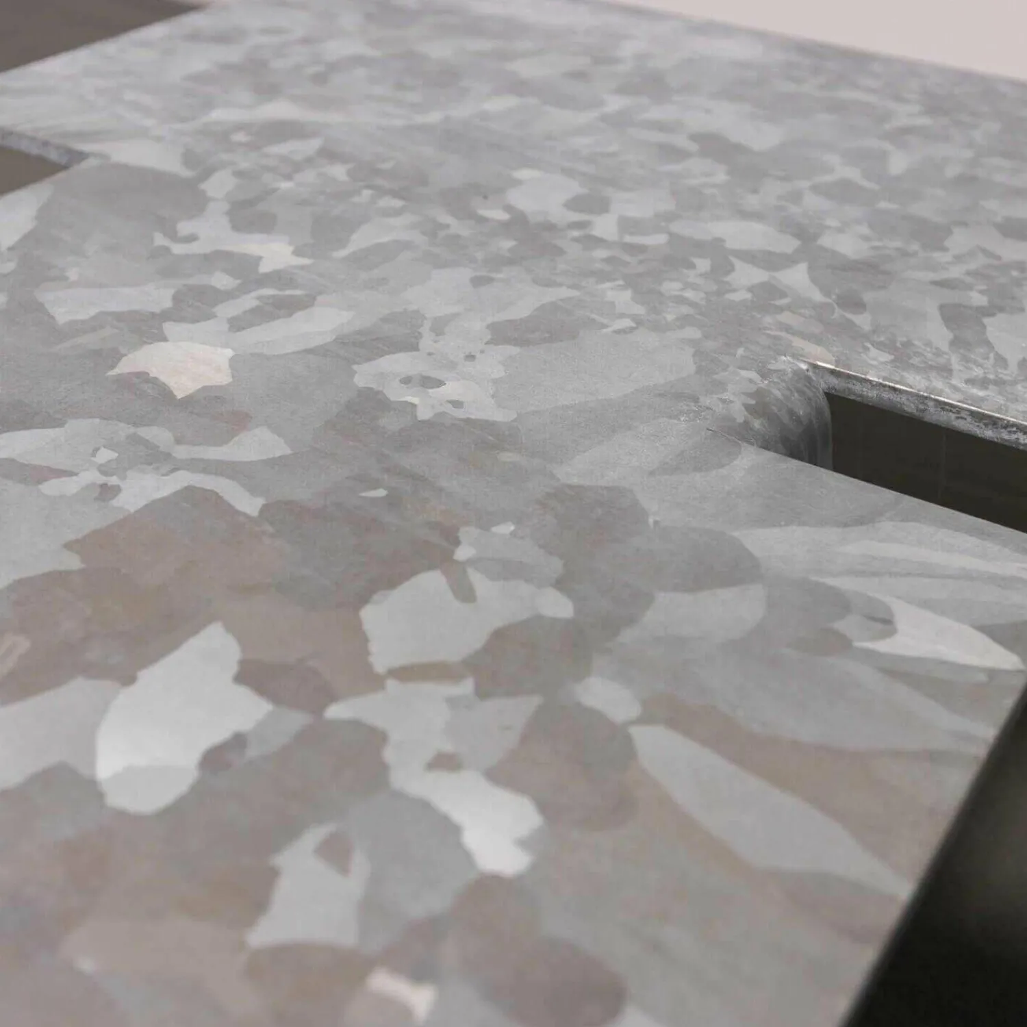 Weiß Gartentische|Outdoortisch Stahl Aus Einem Stück Lasergeschnitten und Feuerverzinkt