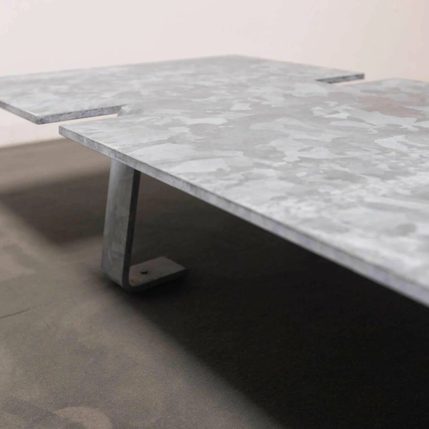 Weiß Gartentische|Outdoortisch Stahl Aus Einem Stück Lasergeschnitten und Feuerverzinkt