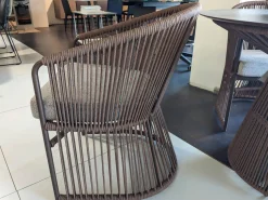 Varaschin Essgruppen|Outdoor-Tischgruppe Tibidado Corton Bordo Marone Tisch mit 3 Stühlen