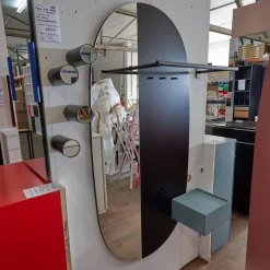 Schönbuch Garderoben|Paneelgarderobe Mask S Paneel Lack 46 Schwarz Und Schubkastenelement 53 Salbei Blau