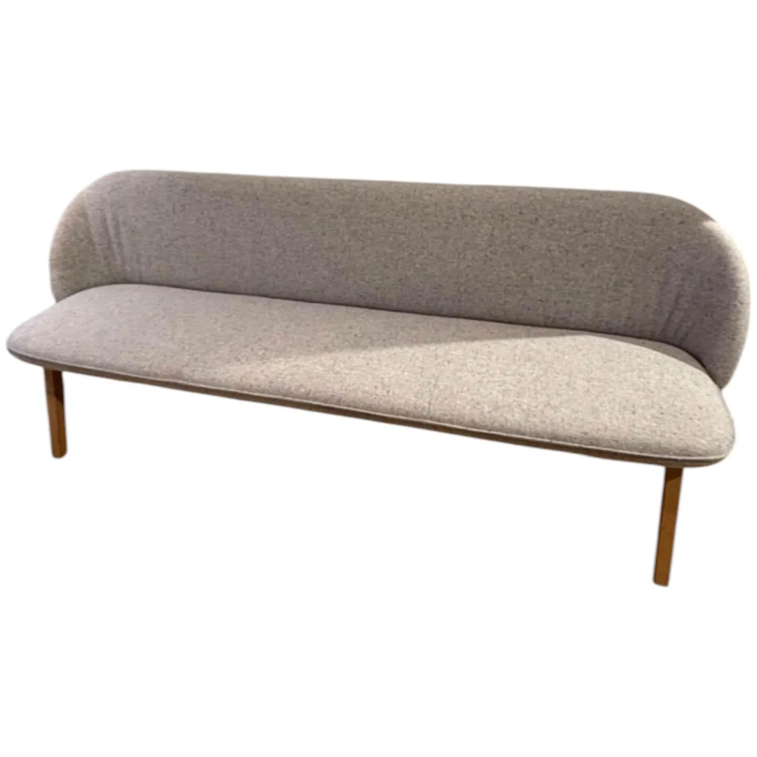 Team 7 Bänke|Polsterbank Flor Stoff Ripley R10 Grau Beige Natur Meliert Gestell Eiche Natur Geölt