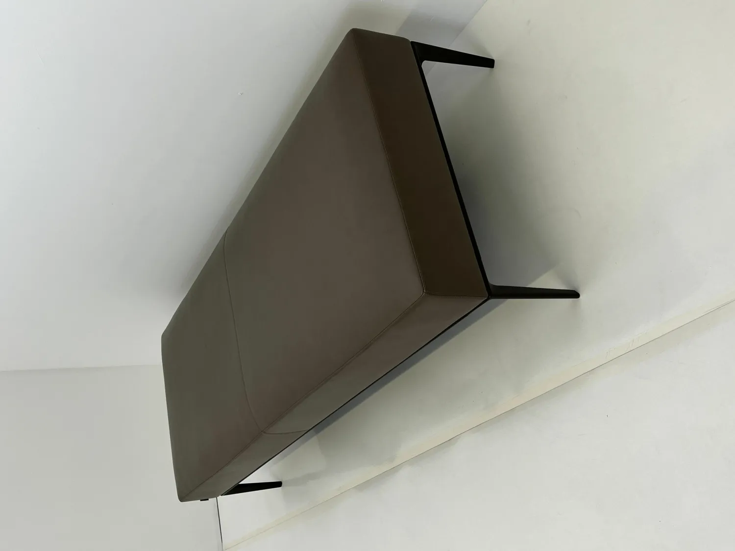 Walter Knoll Hocker & Sitzsäcke|Polsterbank Jaan Bench Leder 65 Elen 1381 Khaki Braun Untergestell Bronze