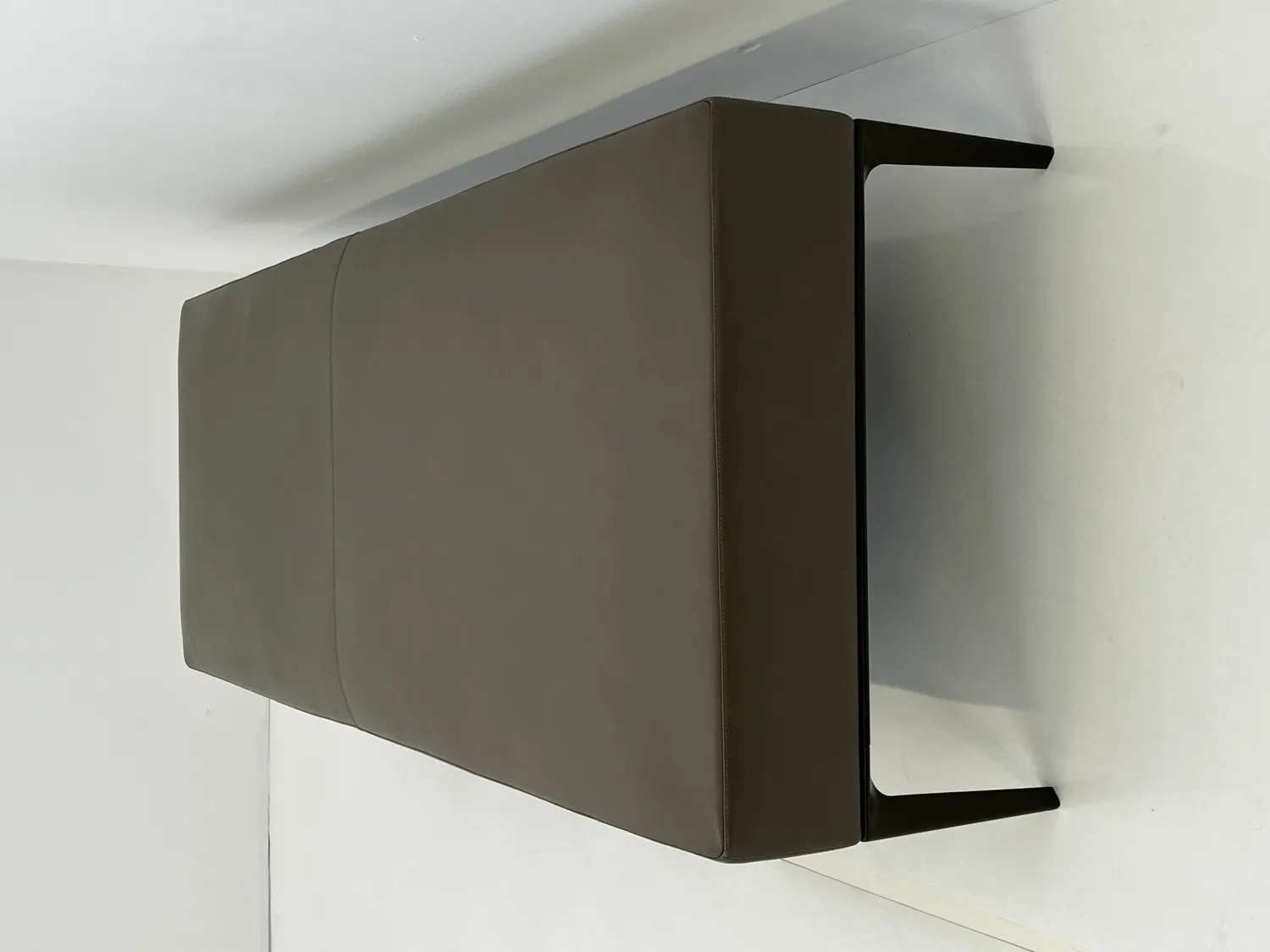 Walter Knoll Hocker & Sitzsäcke|Polsterbank Jaan Bench Leder 65 Elen 1381 Khaki Braun Untergestell Bronze