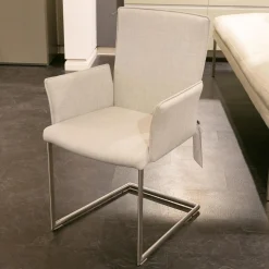 WK Wohnen Stuhlsets|Polsterbank Mit Sessel Und 3 Stühlen Leder Toledo Perle Weiß Creme