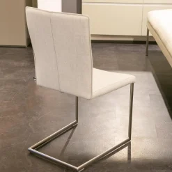 WK Wohnen Stuhlsets|Polsterbank Mit Sessel Und 3 Stühlen Leder Toledo Perle Weiß Creme