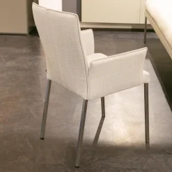 WK Wohnen Stuhlsets|Polsterbank Mit Sessel Und 3 Stühlen Leder Toledo Perle Weiß Creme