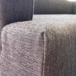 Signet Bänke|Polsterbank Modell Blue City Stoff Malin Anthrazit Kufen Edelstahl Bezug Abnehmbar