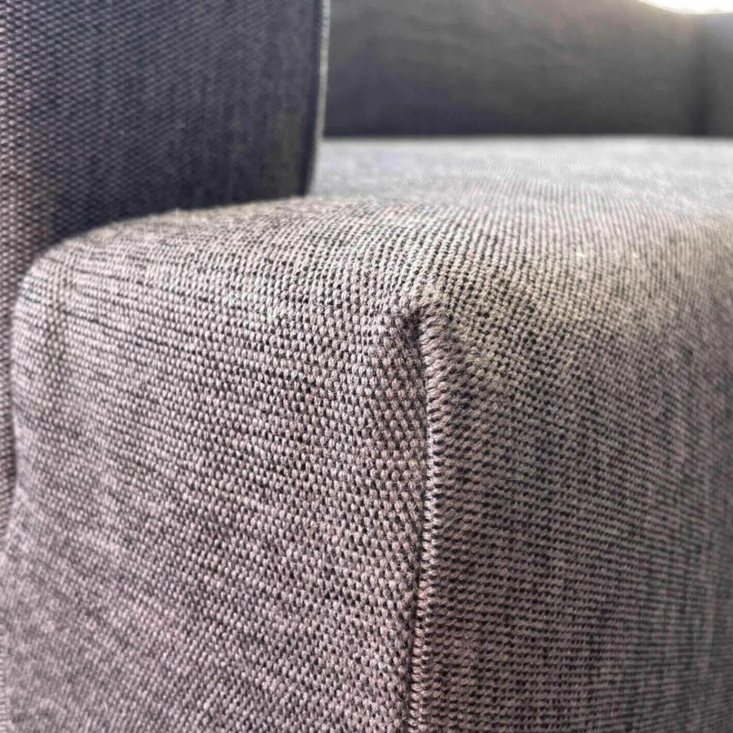 Signet Bänke|Polsterbank Modell Blue City Stoff Malin Anthrazit Kufen Edelstahl Bezug Abnehmbar