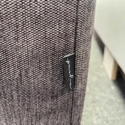 Signet Bänke|Polsterbank Modell Blue City Stoff Malin Anthrazit Kufen Edelstahl Bezug Abnehmbar