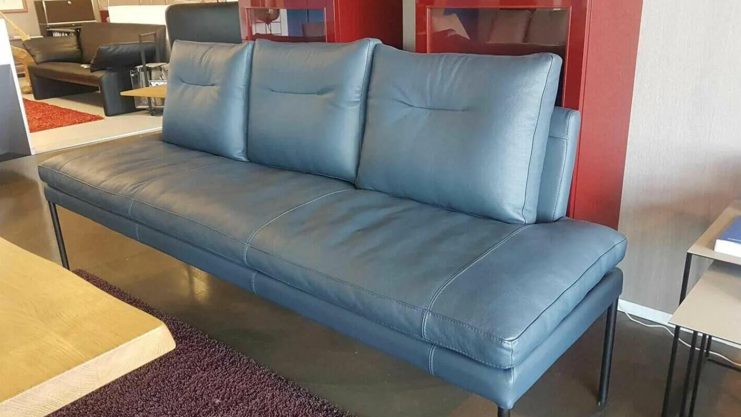 WK Wohnen Bänke|Polsterbank WK702 Leder Toledo Marine